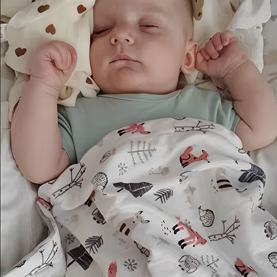 Couverture bébé doudou dort