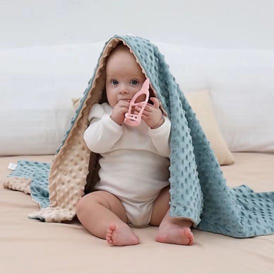 Couverture bébé ultra douce assis
