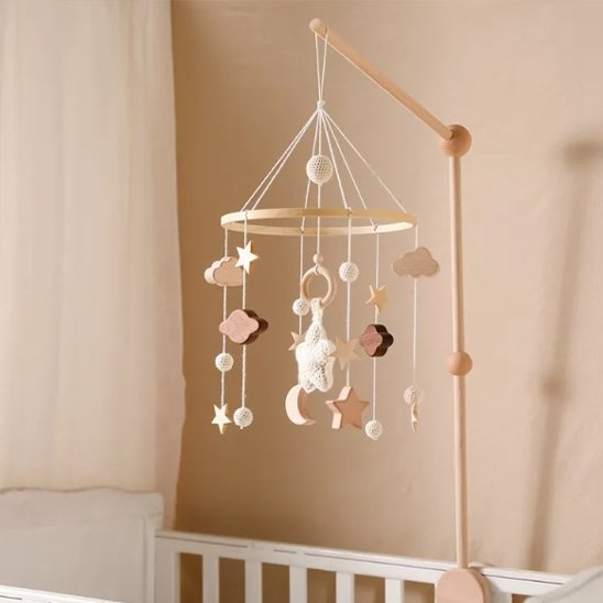 Mobile bébé apaisant éveil dessus