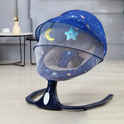 Balancelle bébé électrique Bluetooth bleu