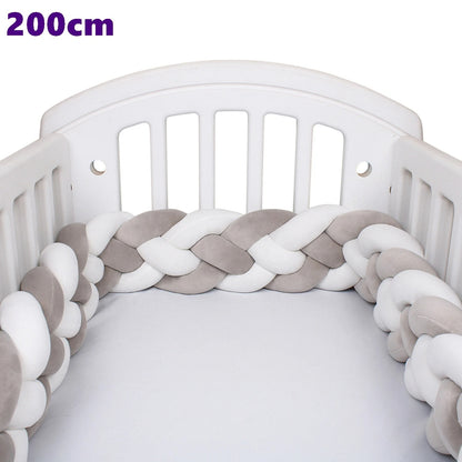 Tresse de lit quatres brins gris blanc
