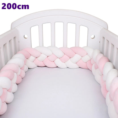 Tresse de lit quatres brins rose blanc