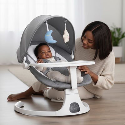 Balancelle bebe confort apaisant blanc