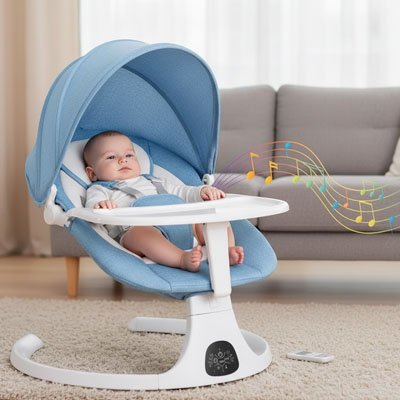 Balancelle bebe confort apaisant bleu