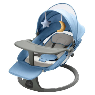 balancelle bébé électrique bleu
