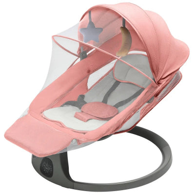 balancelle bébé électrique rose