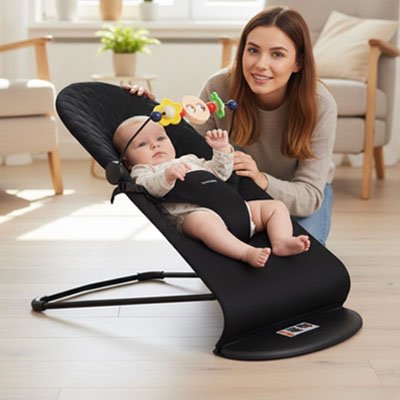 Balancelle bebe transat confort apaisant noir