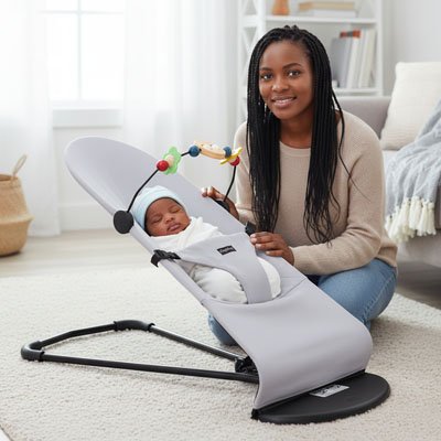 Balancelle bebe transat confort apaisant tout blanc