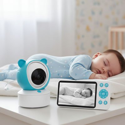 Camera bebe vision hd couché