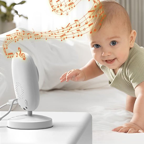 Camera bebe vision nocturne hd blanc