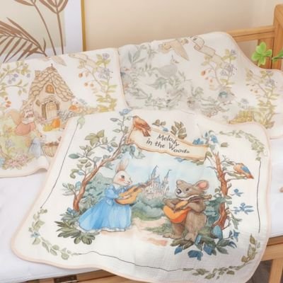 Couverture bébé apaisant fleurs