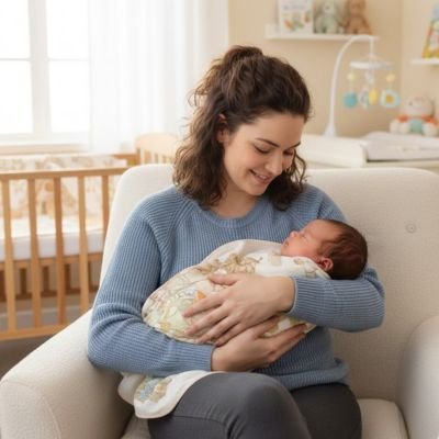 Couverture bébé apaisant sourire