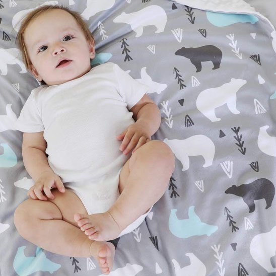Couverture bébé doudou blanc