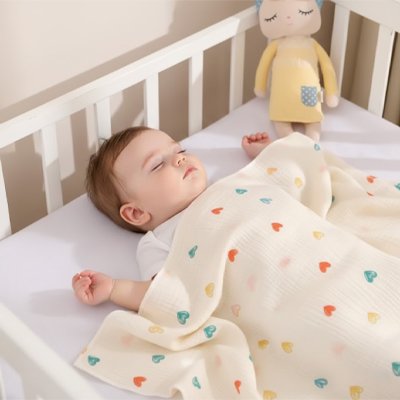 Couverture bébé mousseline dos