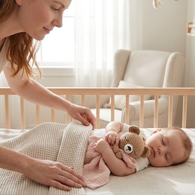Doudou bebe tricote dos