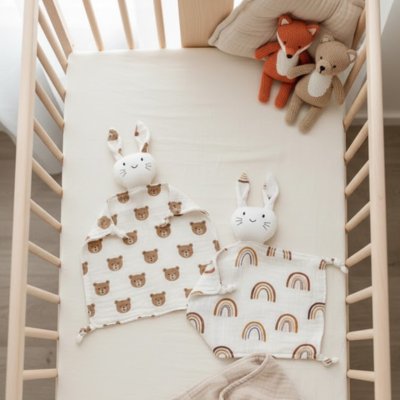 Doudou lapin apaisantdoux fleur