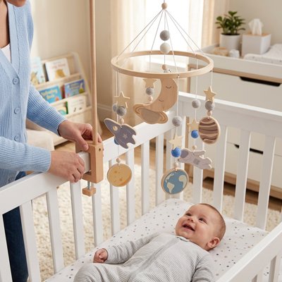 Mobile bebe astonaute jour