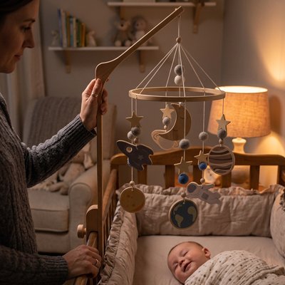 Mobile bebe astronaute nuit