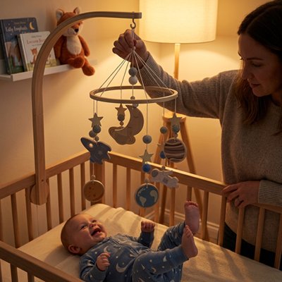 Mobile bebe astronaute veille
