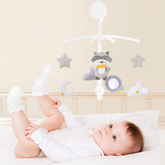 Mobile bébé compagnon serein dos