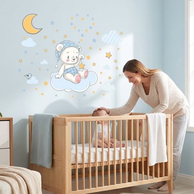 Stickers muraux chambre courbe
