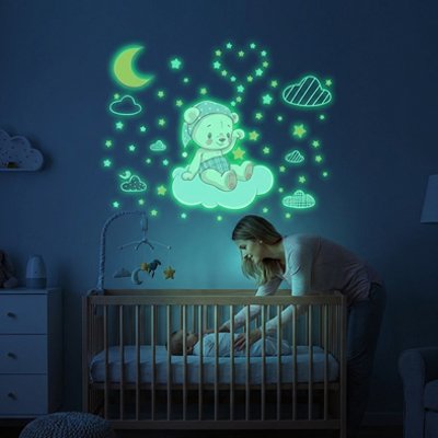 Stickers muraux chambre vert