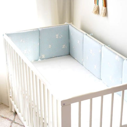 Tour de lit bébé cocon sécurisé bleu