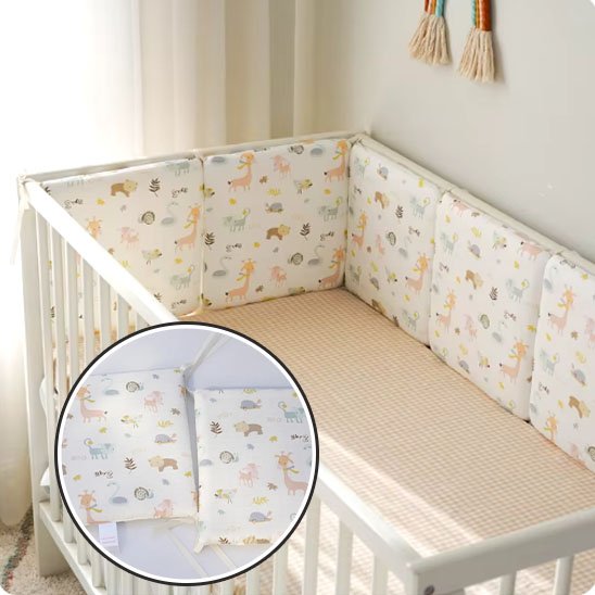 Tour de lit bébé cocon sécurisé jaune