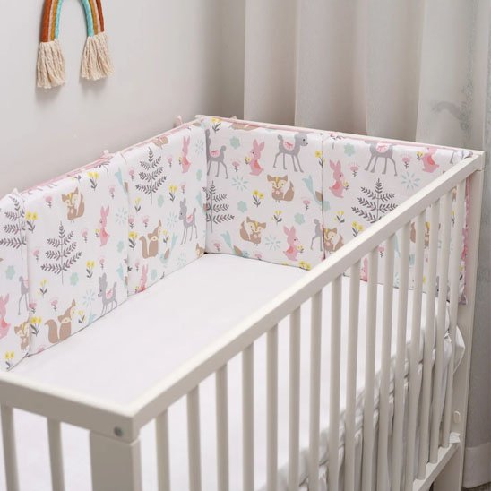 Tour de lit bébé sécurisé et confortable fleur