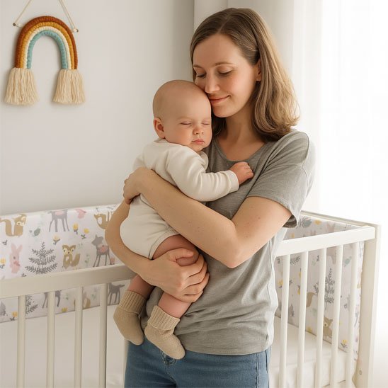 Tour de lit bébé sécurisé et confortable maman