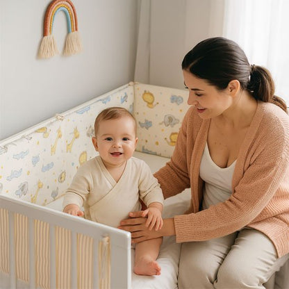 Tour de lit bébé sécurisé et confortable rire