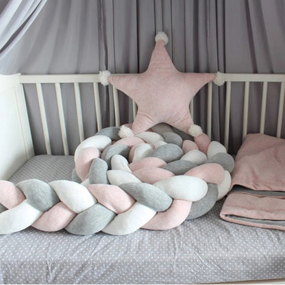 tresse de lit blanc gris rose