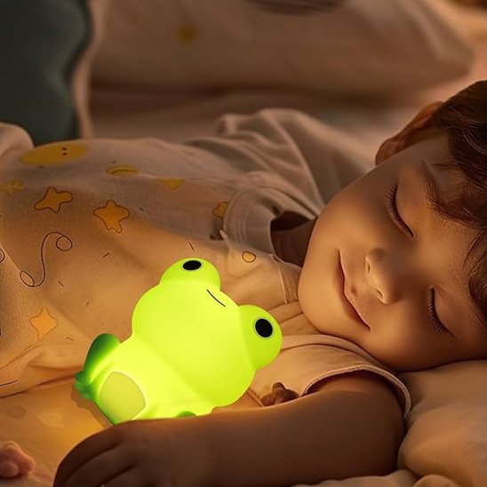 Veilleuse bébé lumière douce apaisante sourire