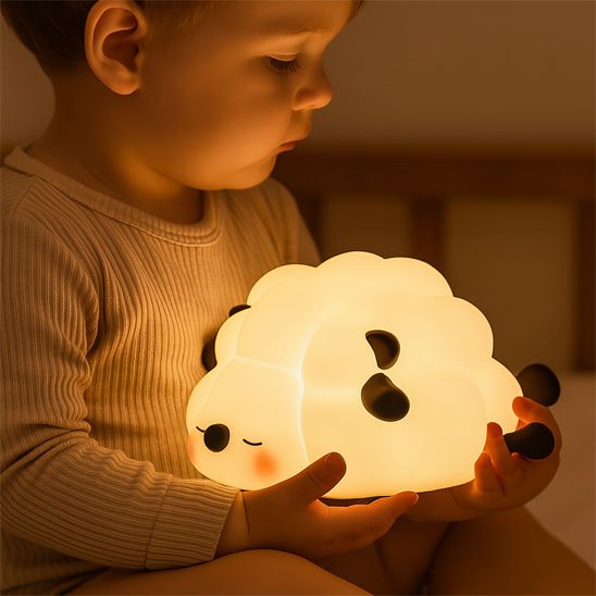 Veilleuse bébé mouton regard
