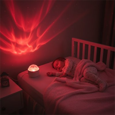 Veilleuse projection magique rouge