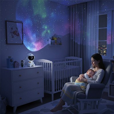 Veilleuse projection rassurant avec maman