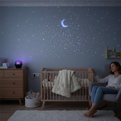 Veilleuse projection univers maman